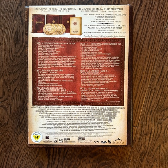 THE LORD OF THE RINGS - THE TWO TOWERS EXT. EDITION DVD - Picture 3 of 6